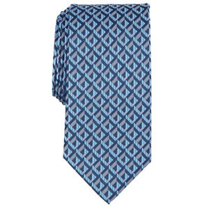 Perry Ellis Men Leray Grid-Print Tie Blue